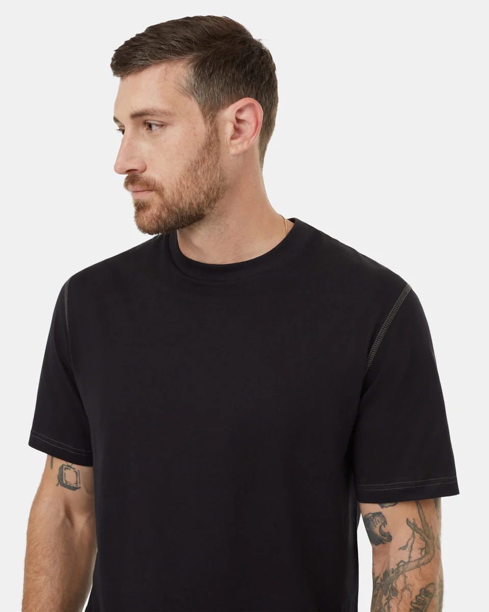 Contrast Thread Relaxed T-Shirt - Image 4