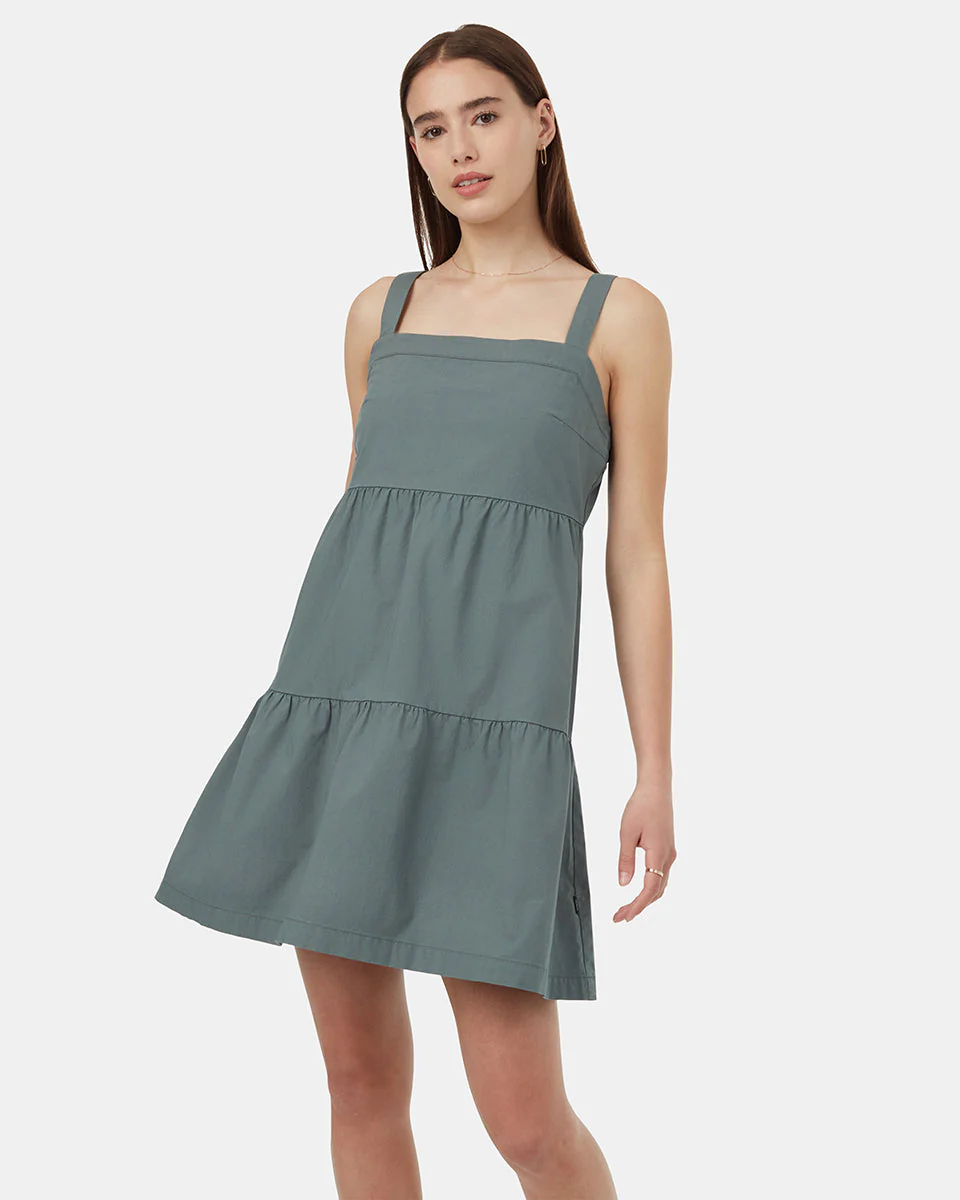 EcoStretch Cotton Tiered Dress - Image 2