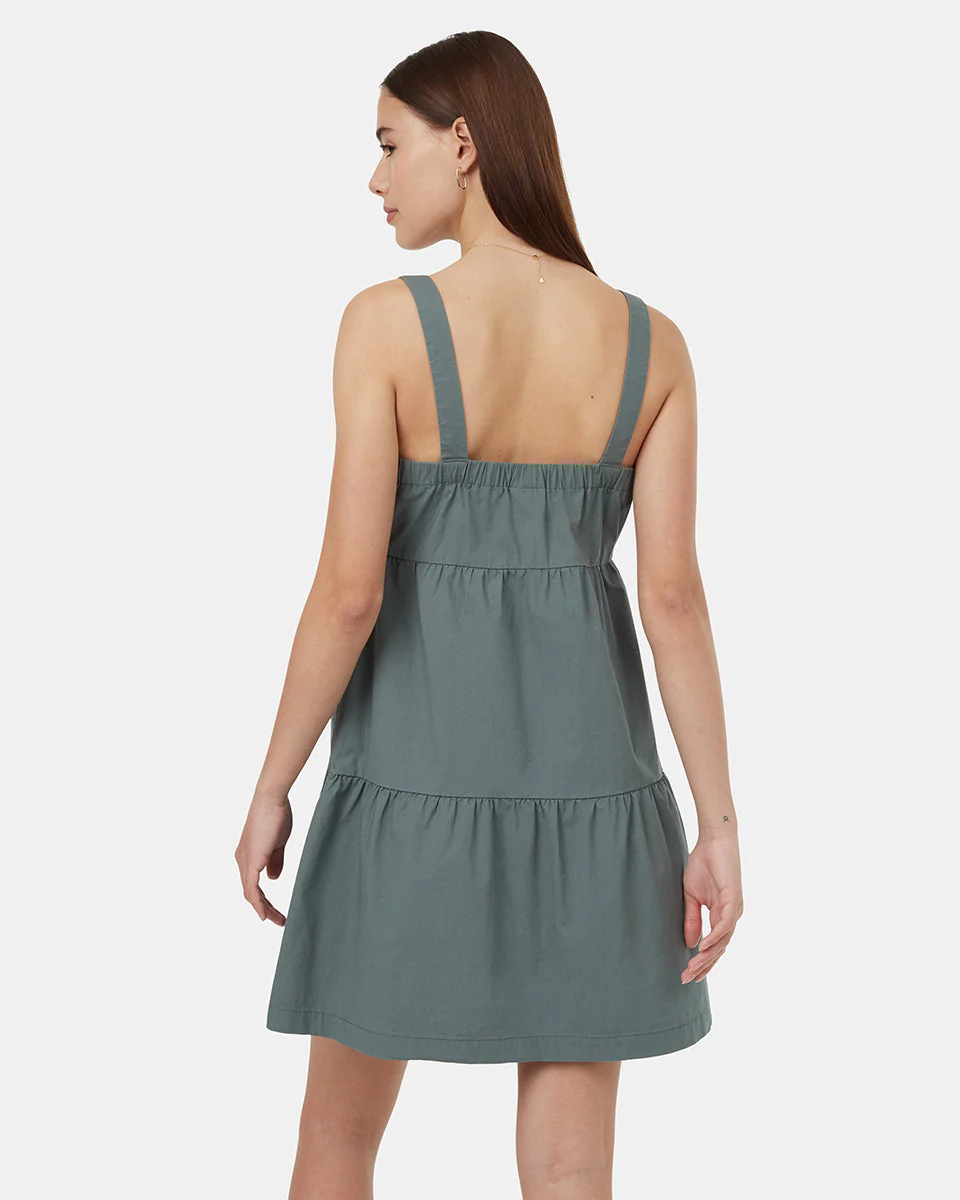 EcoStretch Cotton Tiered Dress - Image 3