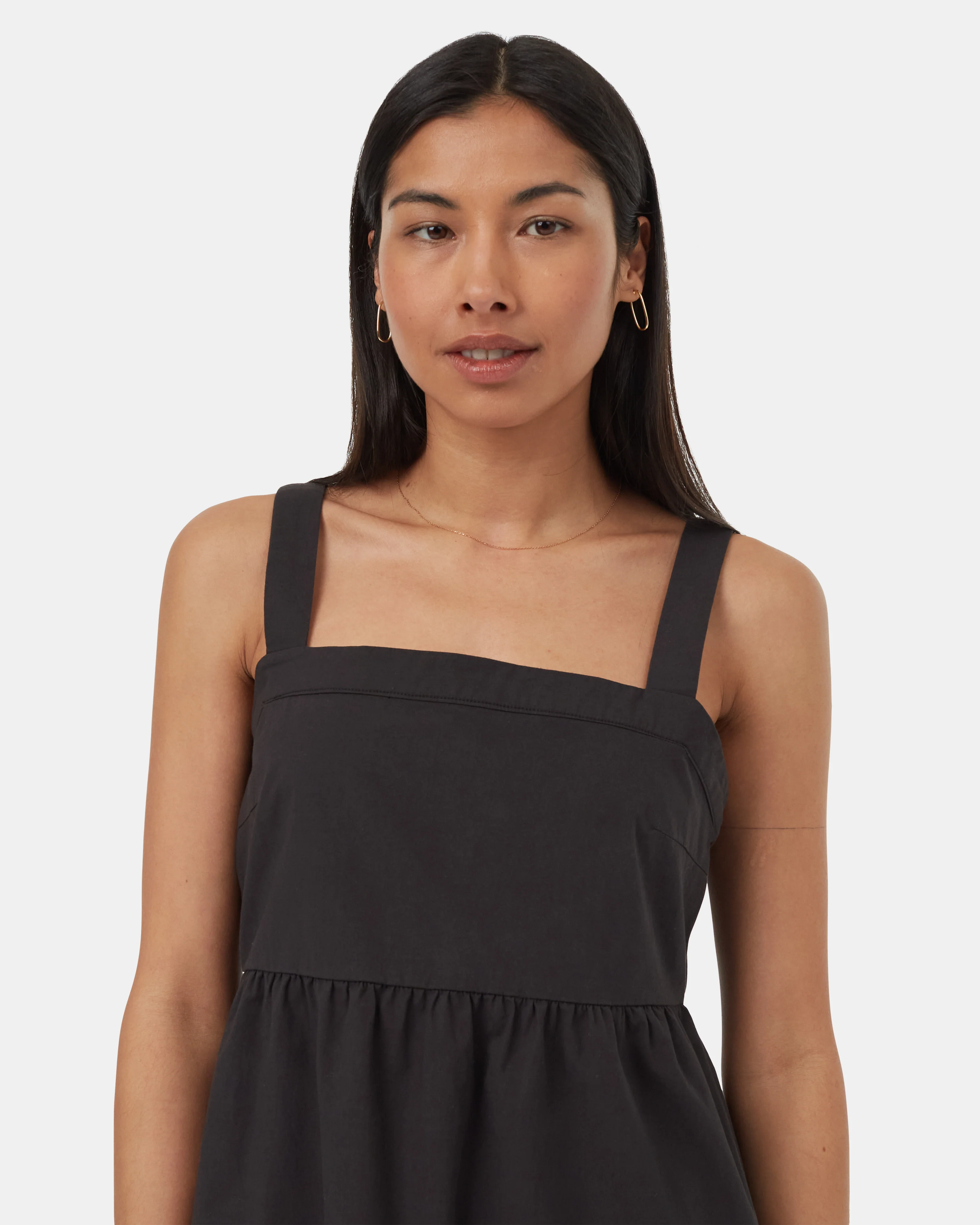 EcoStretch Cotton Tiered Dress - Image 3