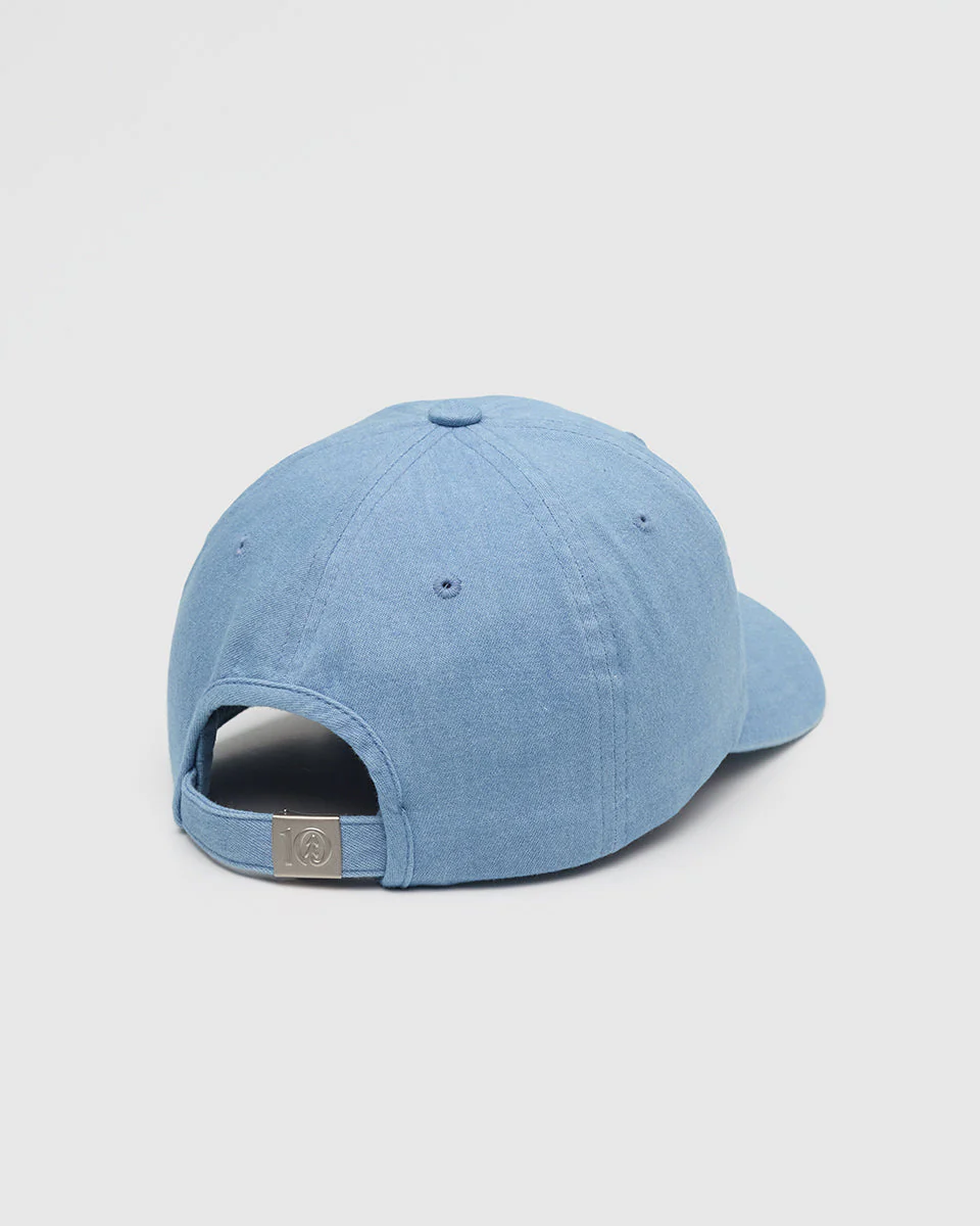 Embroidered Denim Peak Hat - Image 4