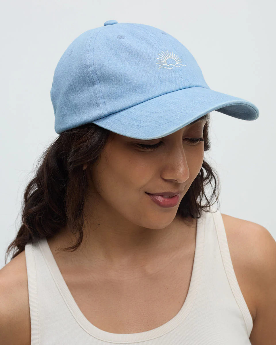 Embroidered Denim Peak Hat - Image 6