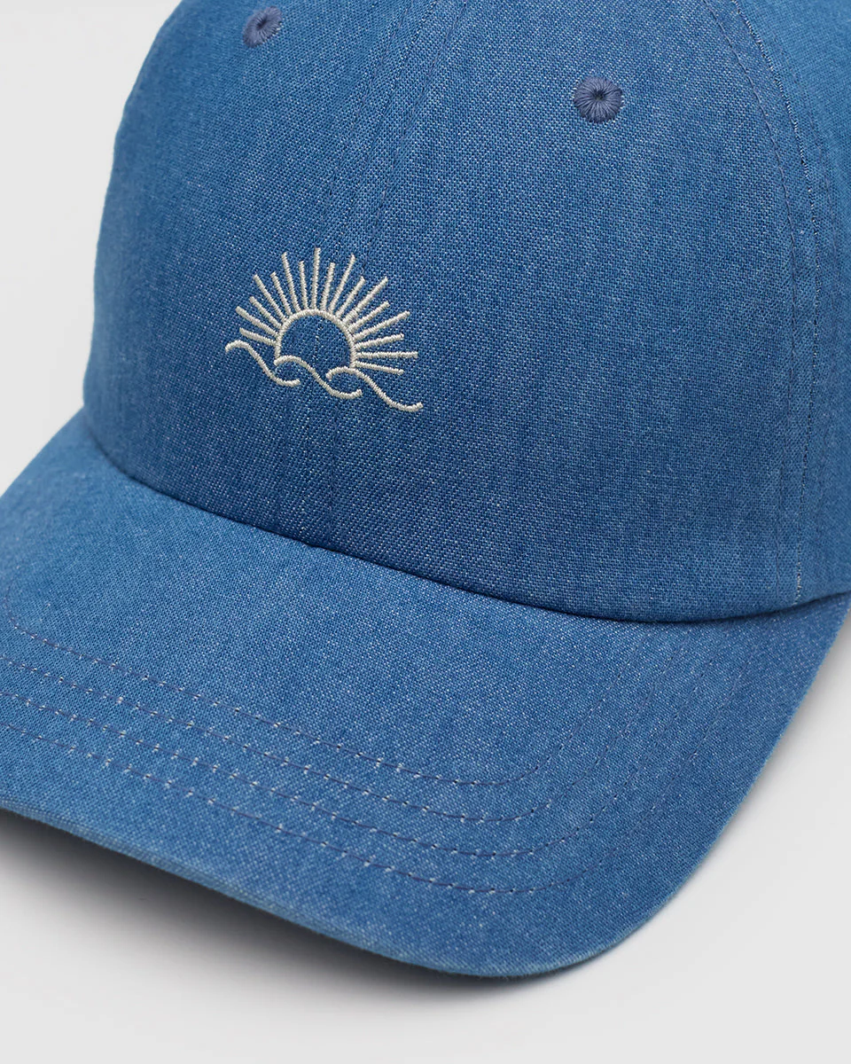 Embroidered Denim Peak Hat - Image 2