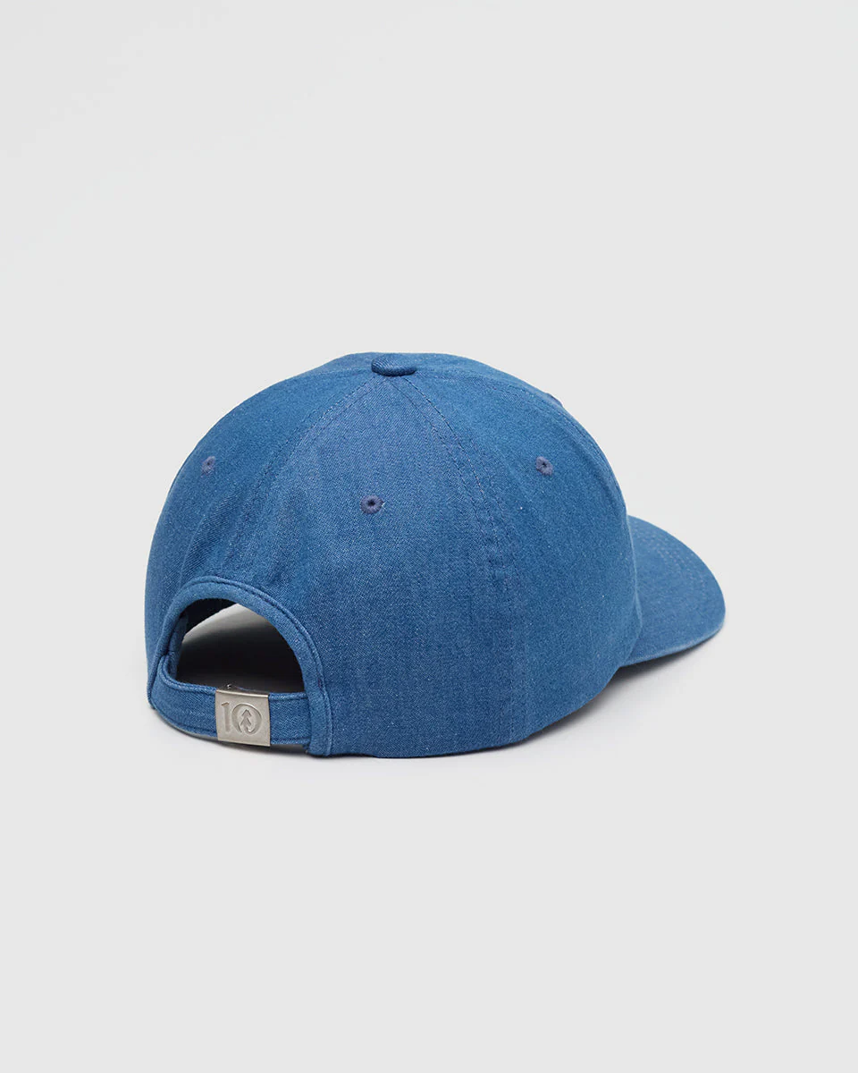 Embroidered Denim Peak Hat - Image 3