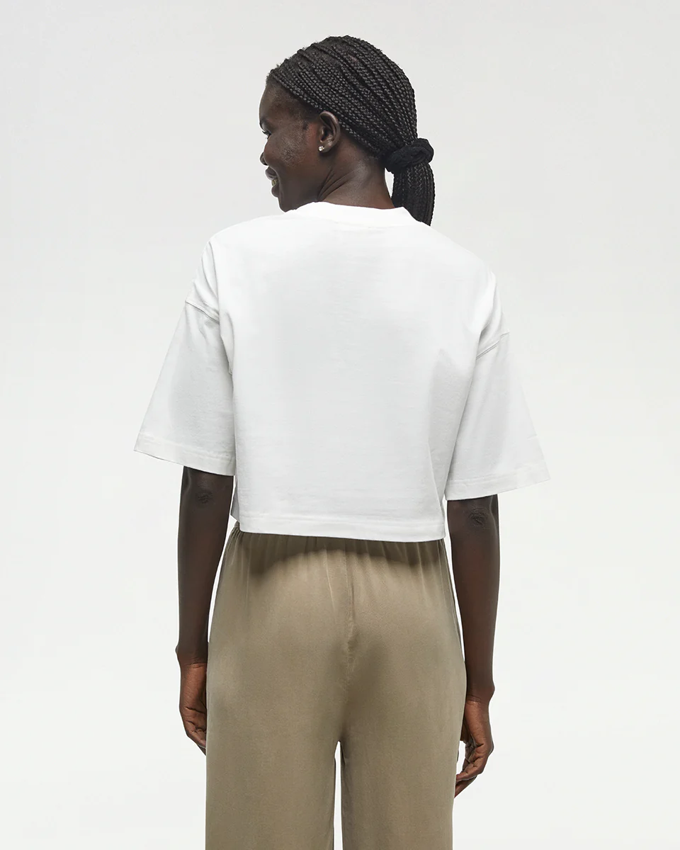 Emerald Edge Oversized Crop T-Shirt - Image 3