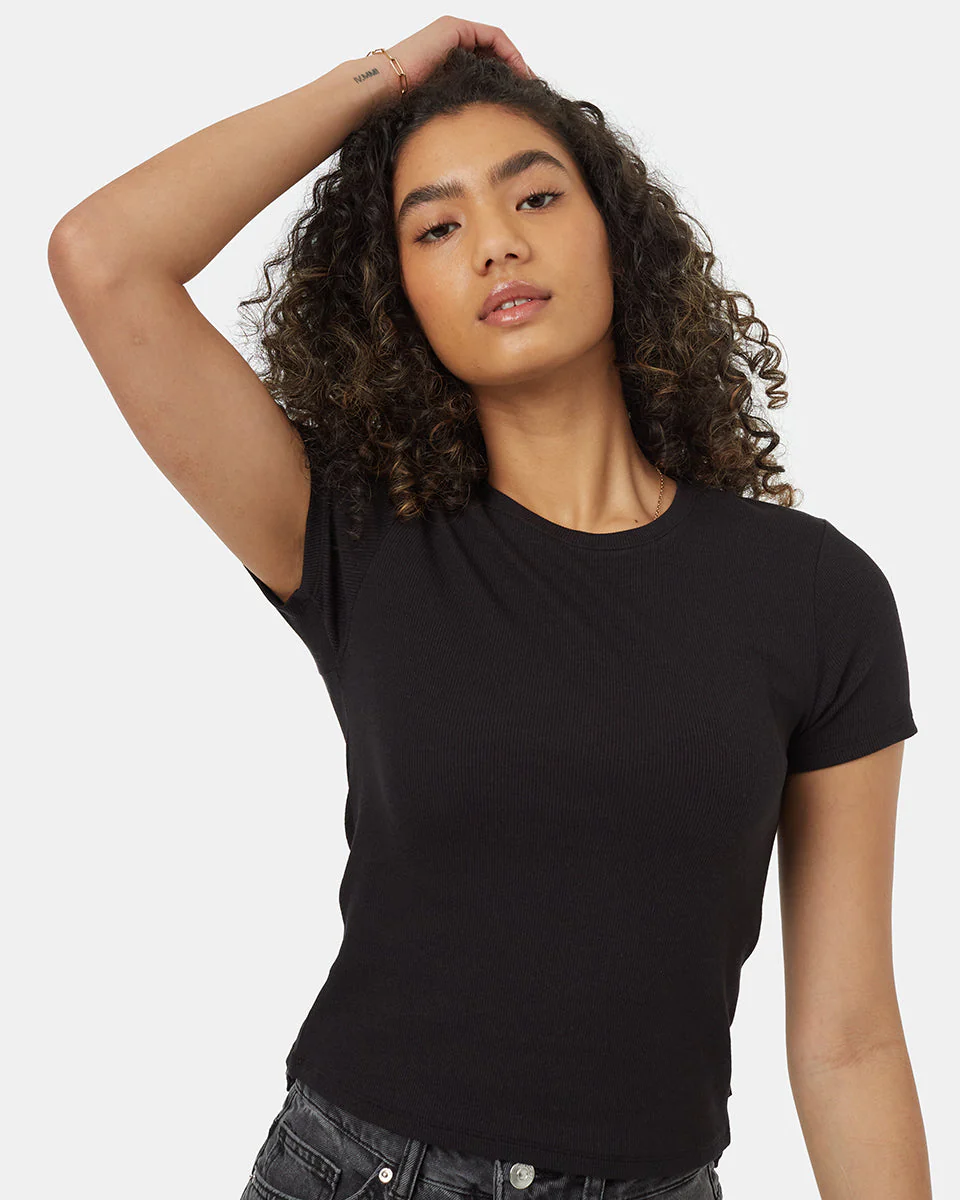 Fitted Rib T-Shirt - Image 4