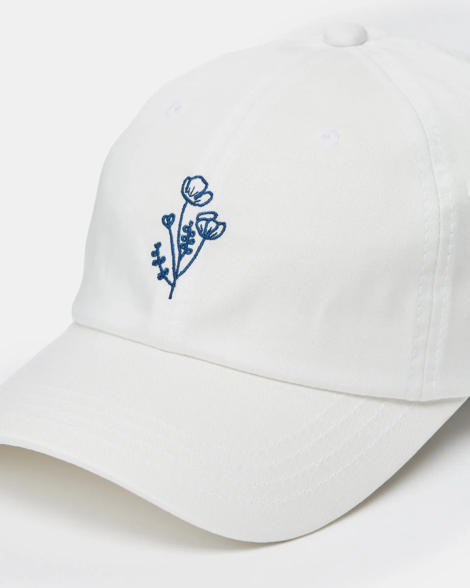 Flower Embroidery Peak Hat - Image 3