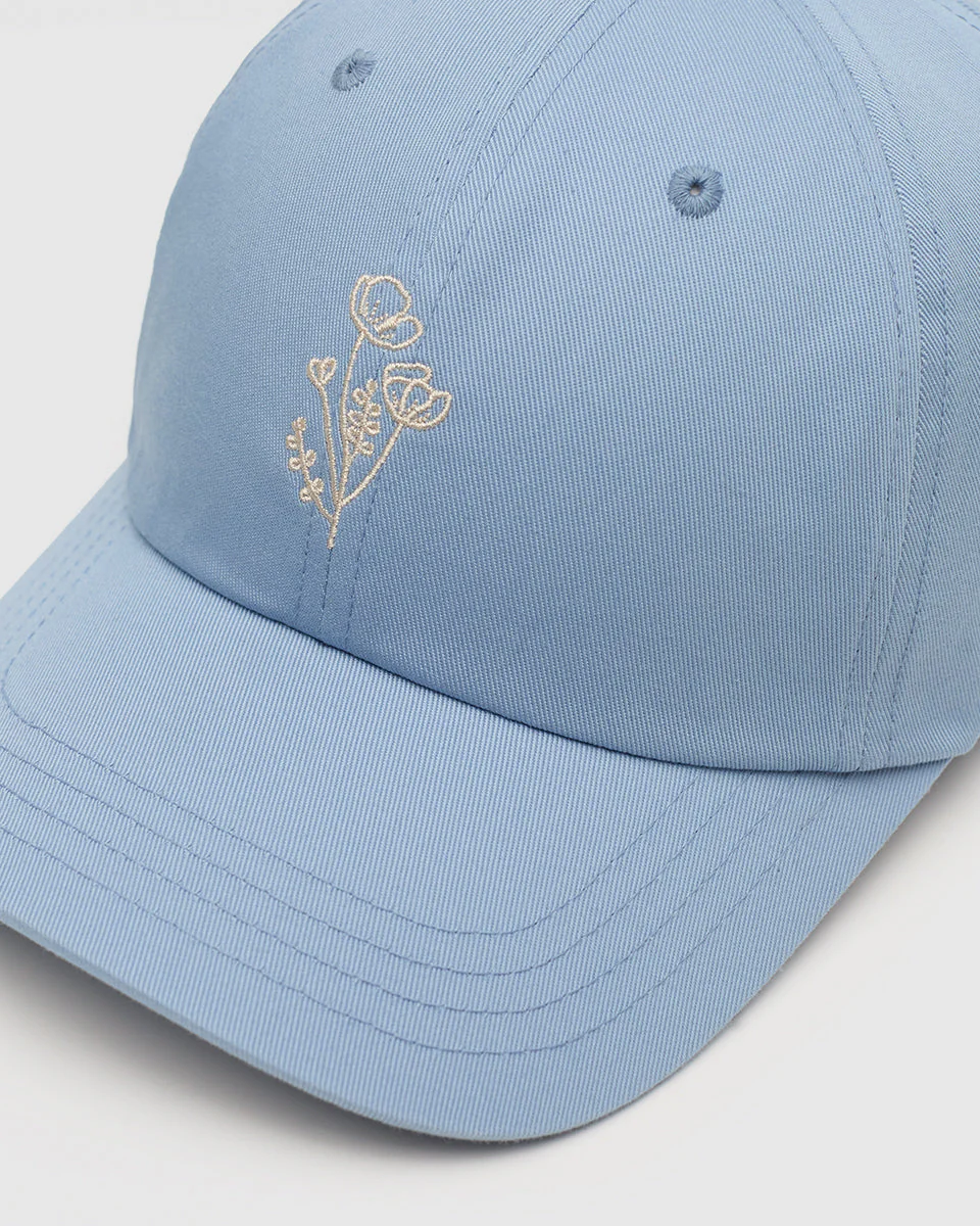 Flower Embroidery Peak Hat - Image 2