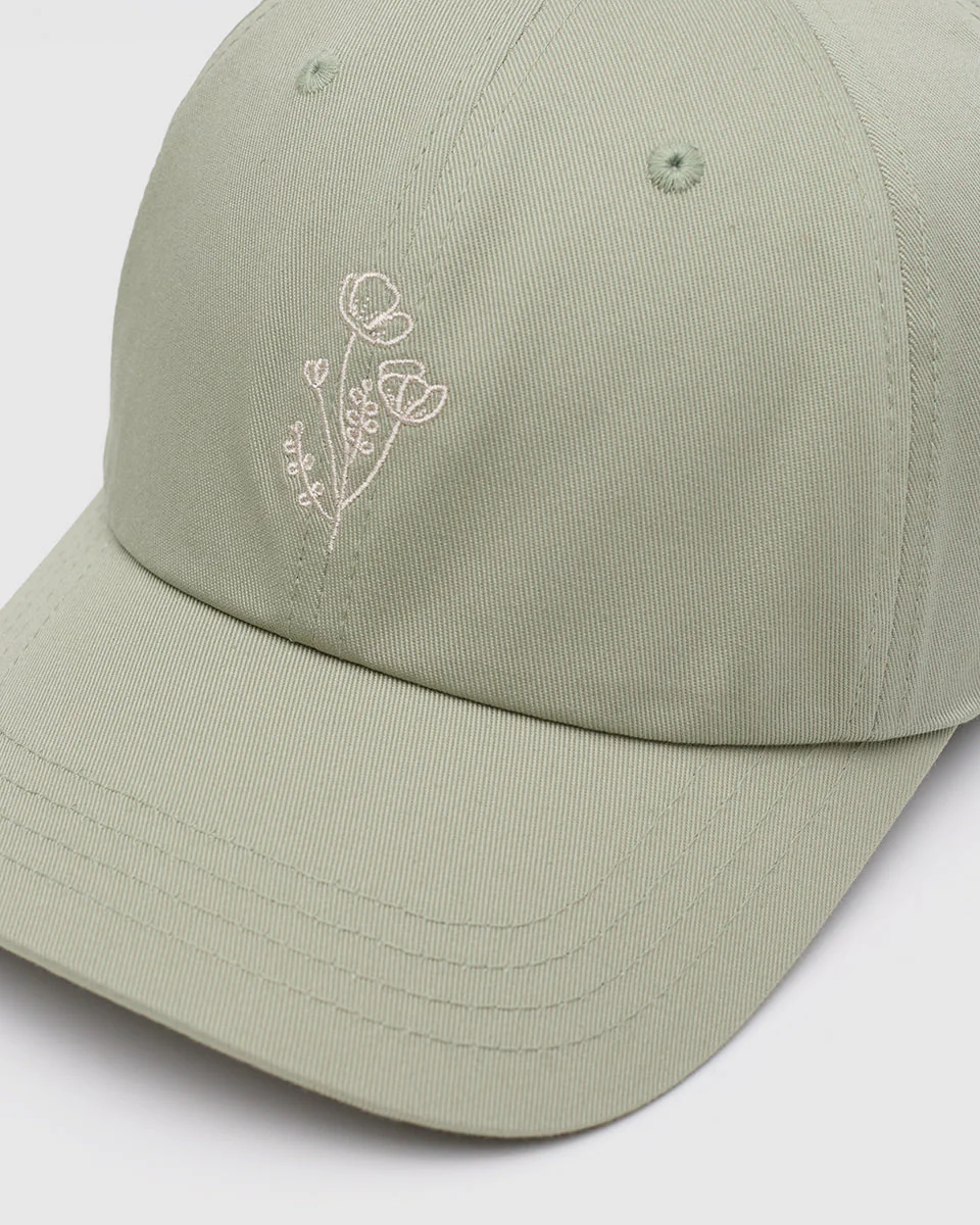 Flower Embroidery Peak Hat - Image 2
