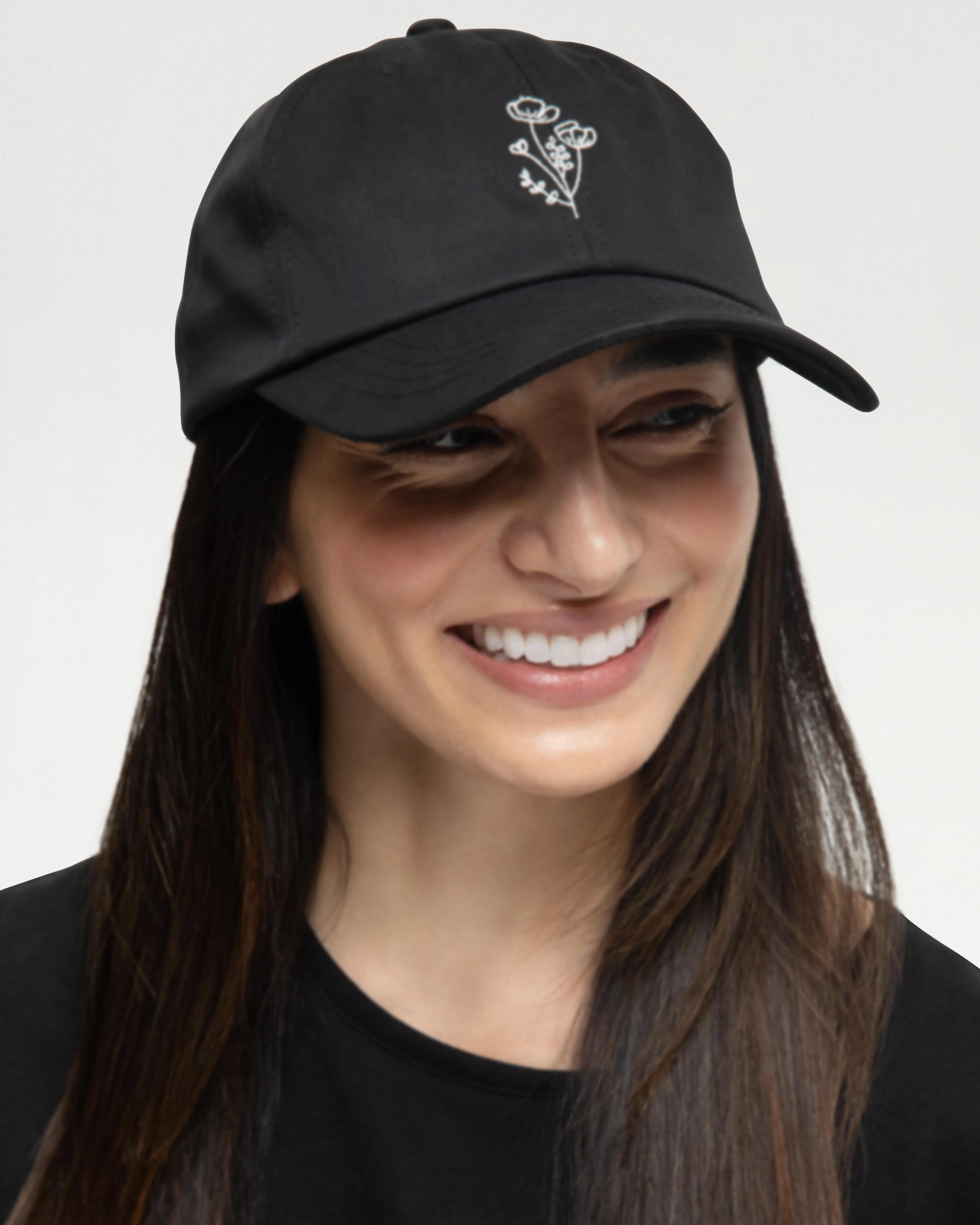 Flower Embroidery Peak Hat - Image 4