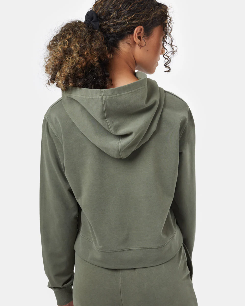 French Terry Cropped Hoodie - Image 3
