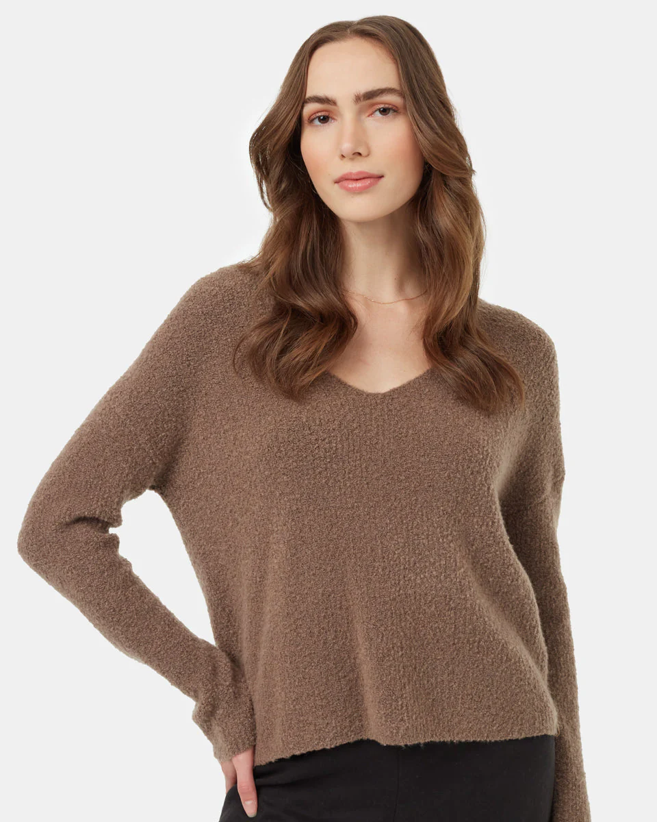 Highline Fuzzy V-Neck Sweater - Image 4