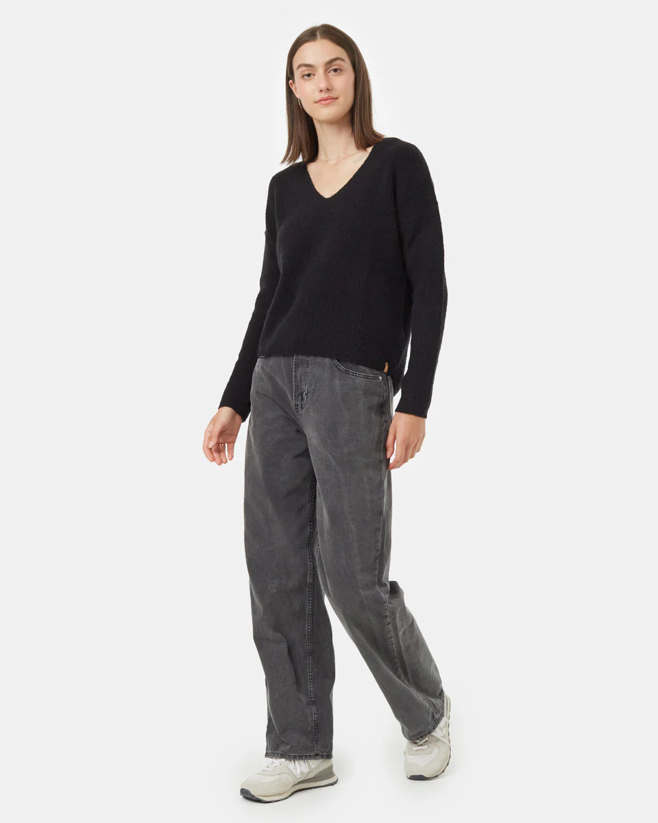 Highline Fuzzy V-Neck Sweater - Image 2