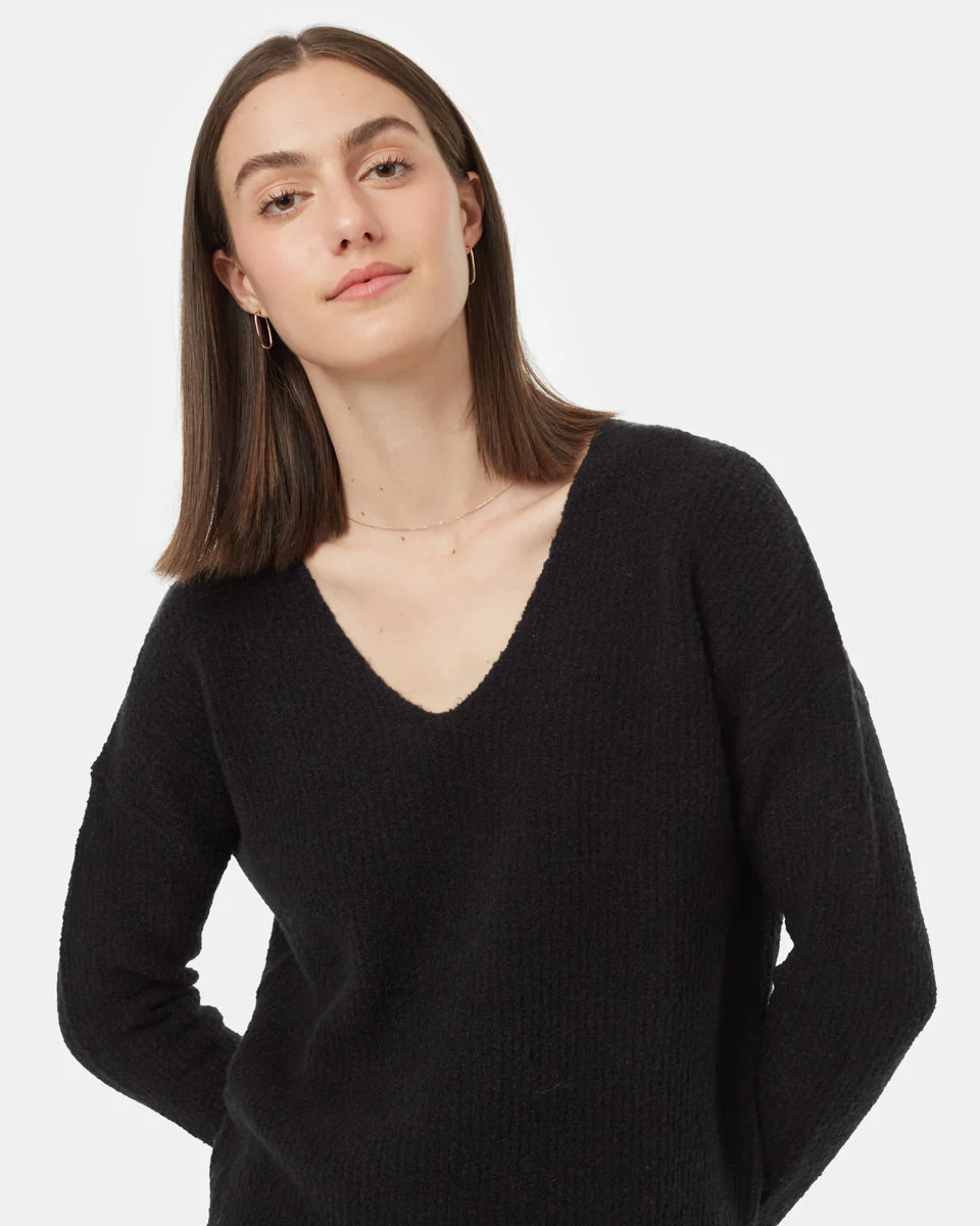 Highline Fuzzy V-Neck Sweater - Image 4