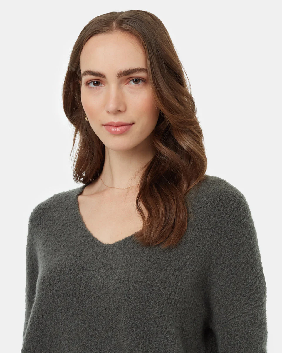Highline Fuzzy V-Neck Sweater - Image 3