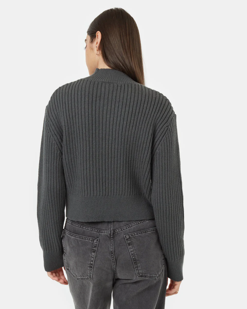 Highline Rib Cropped Mock Neck - Image 3