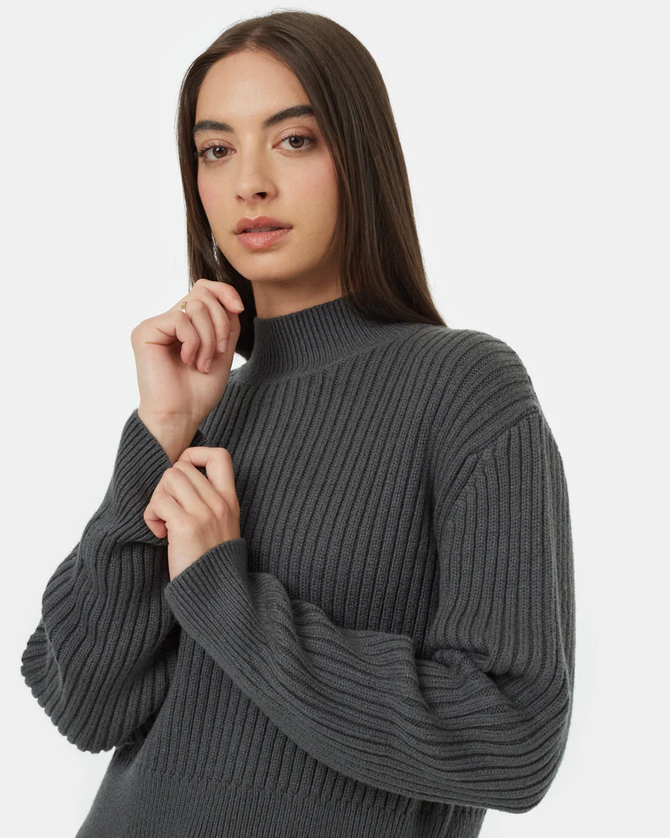 Highline Rib Cropped Mock Neck - Image 4