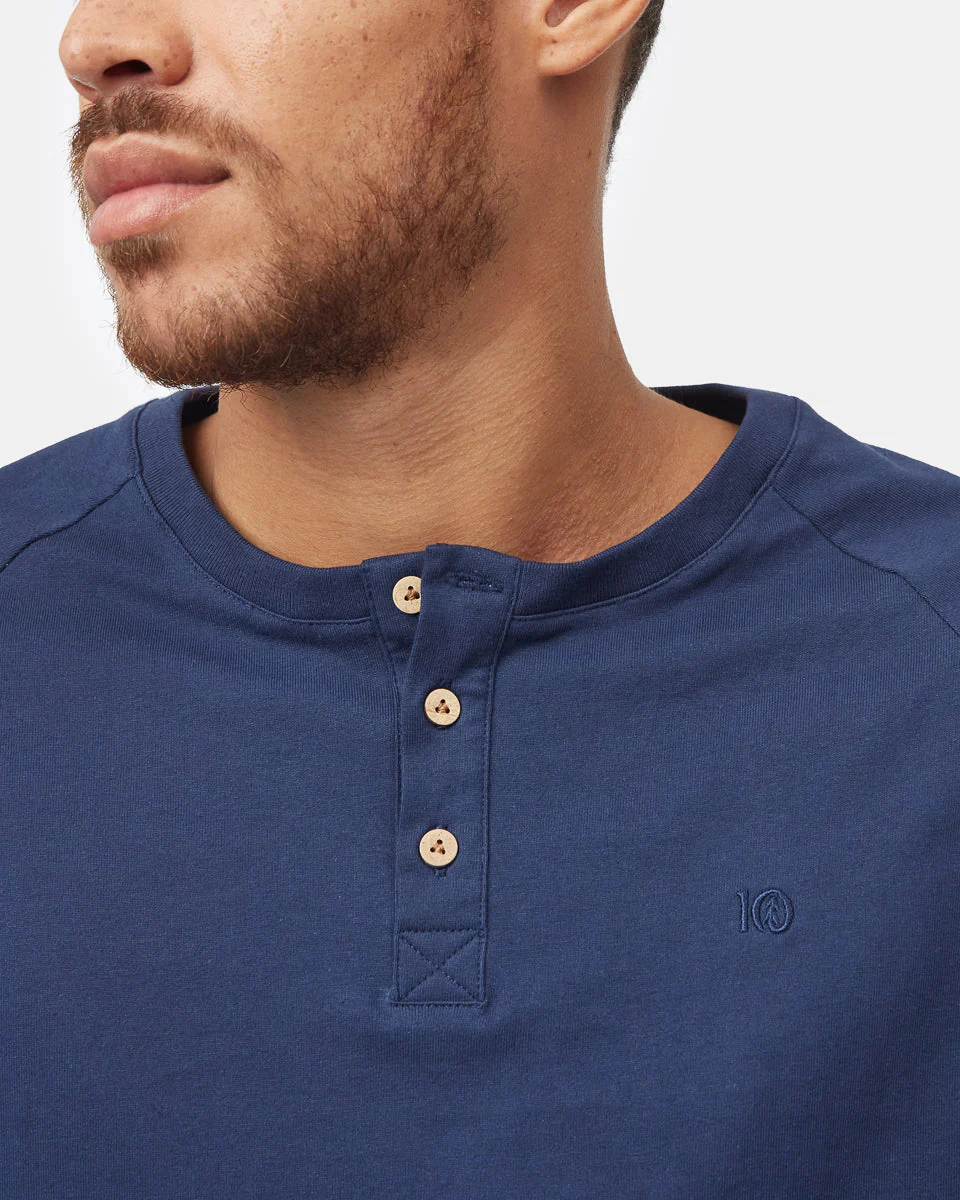 Recycled Cotton Classic Henley Longsleeve - Image 4
