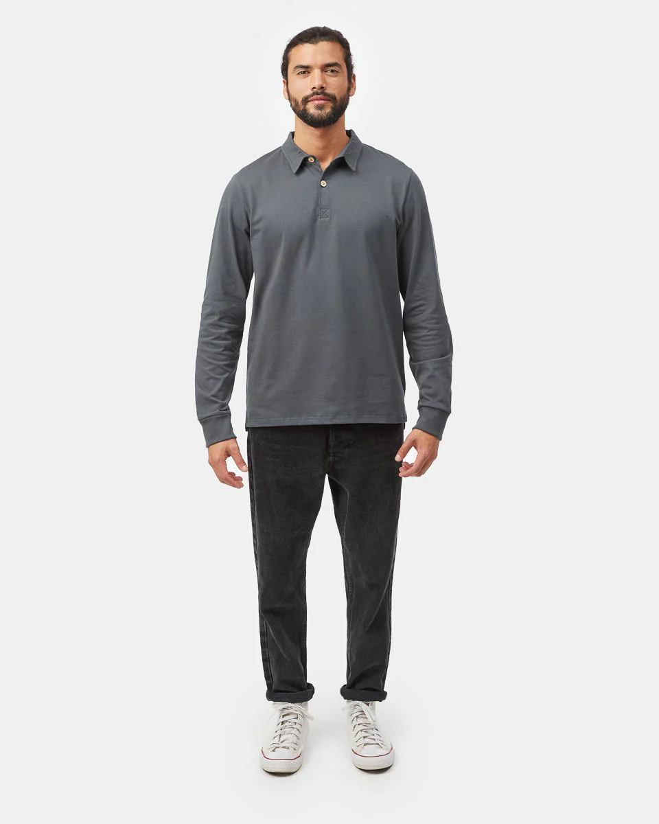 Recycled Cotton Polo Longsleeve - Image 2