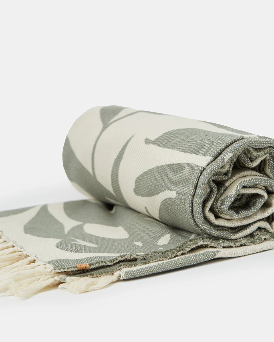 Organic Cotton Vintage Jungle Beach Blanket - Image 2