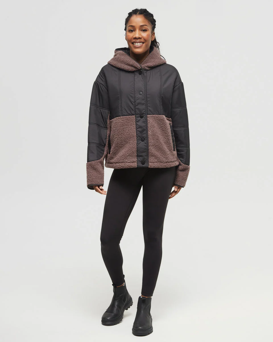 Recycled Boucle Full Snap Hoodie - Image 2