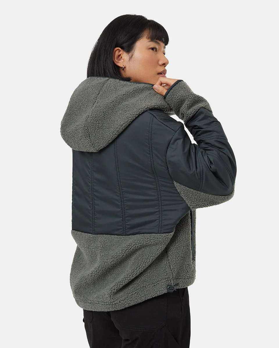 Recycled Boucle Full Snap Hoodie - Image 6