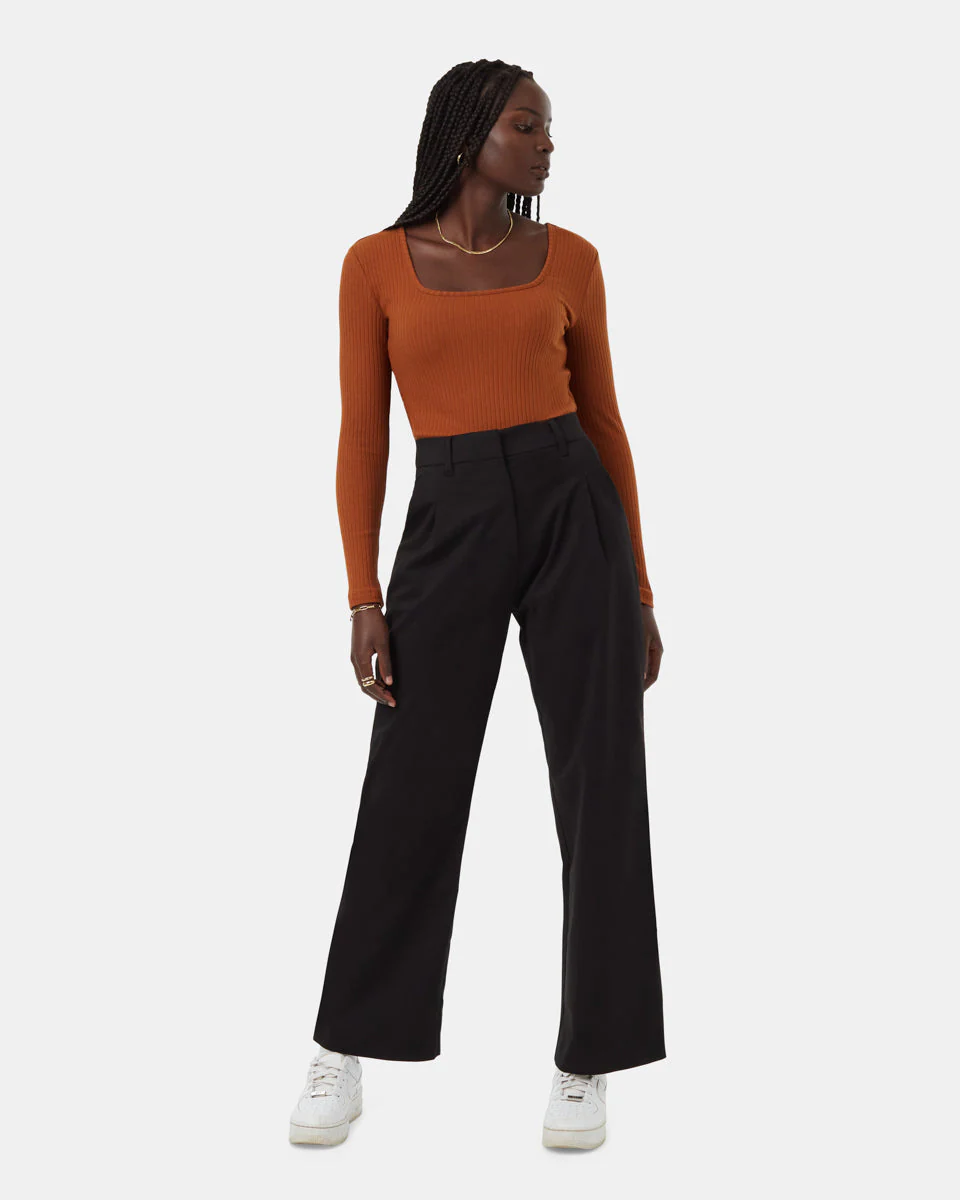 Rib Box Neck Longsleeve - Image 2