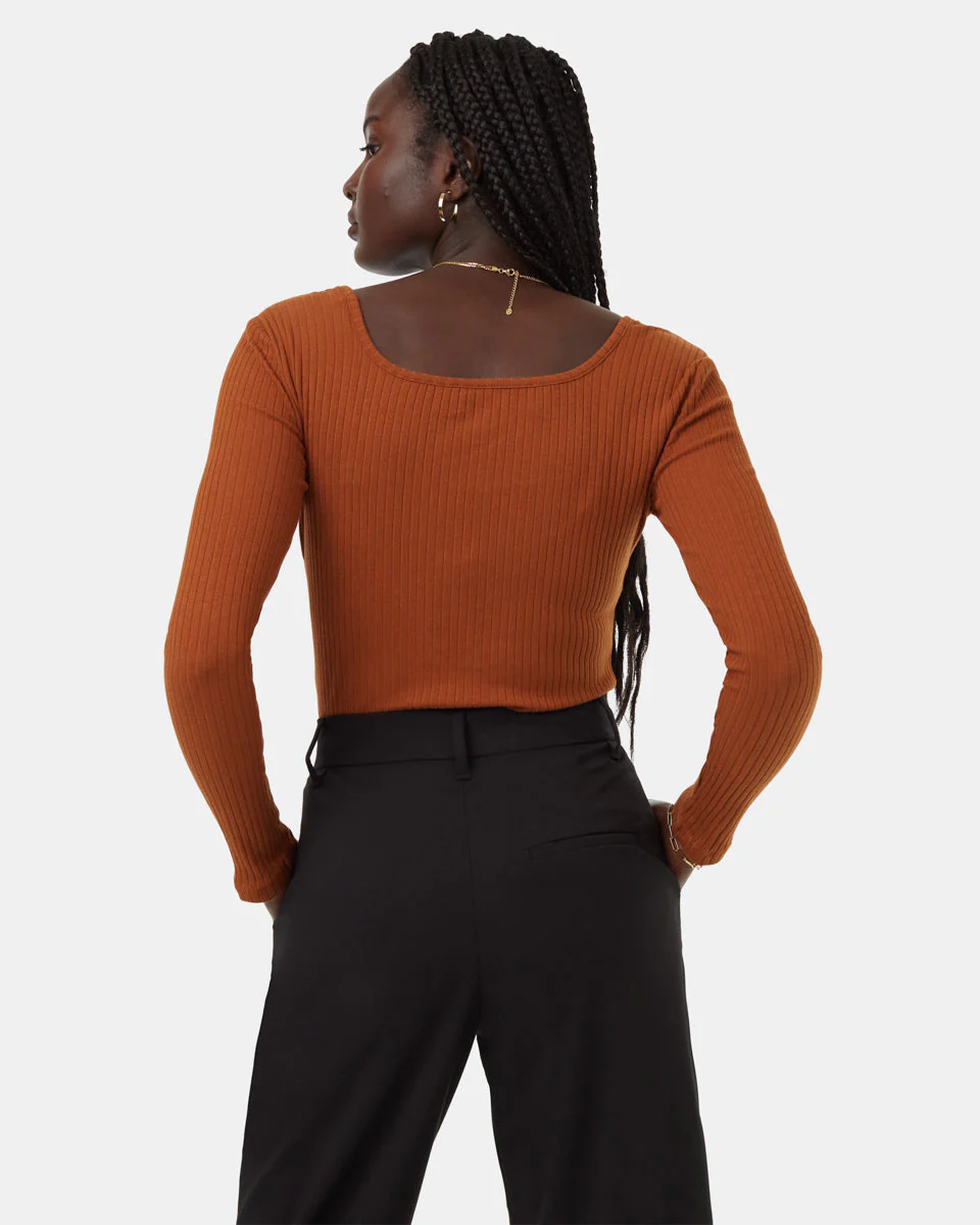 Rib Box Neck Longsleeve - Image 3