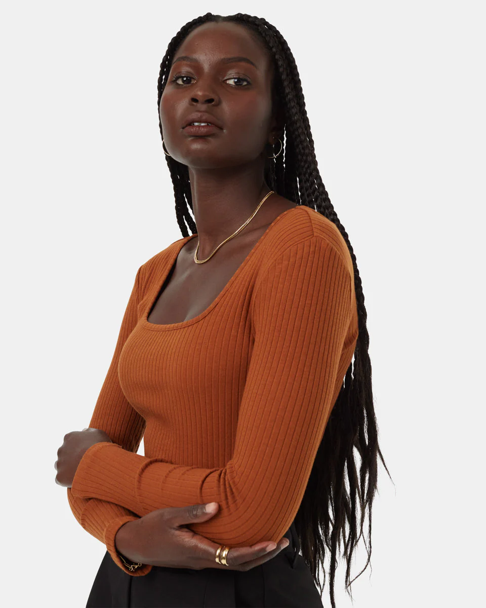 Rib Box Neck Longsleeve - Image 4