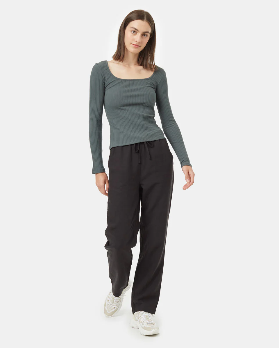 Rib Box Neck Longsleeve - Image 2