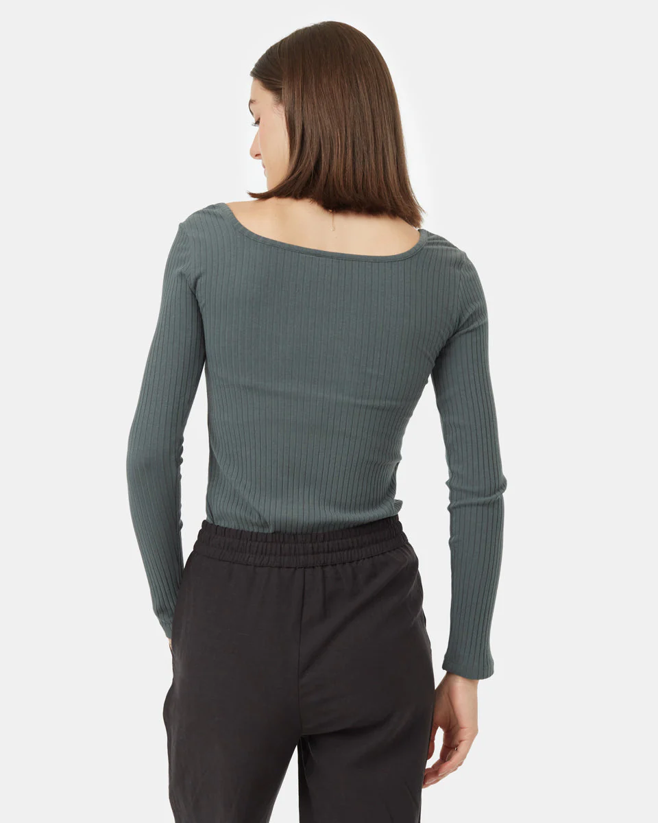 Rib Box Neck Longsleeve - Image 3