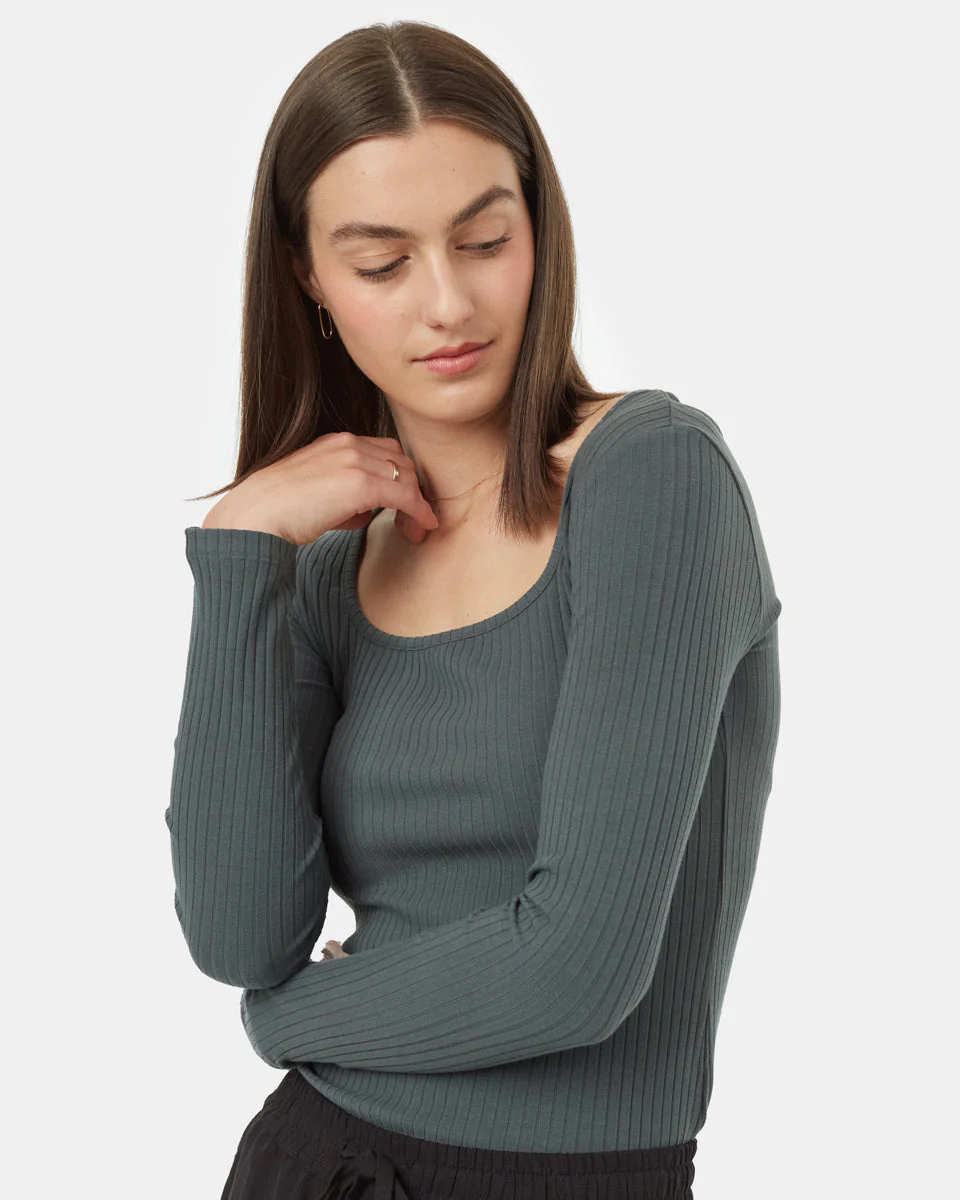 Rib Box Neck Longsleeve - Image 4