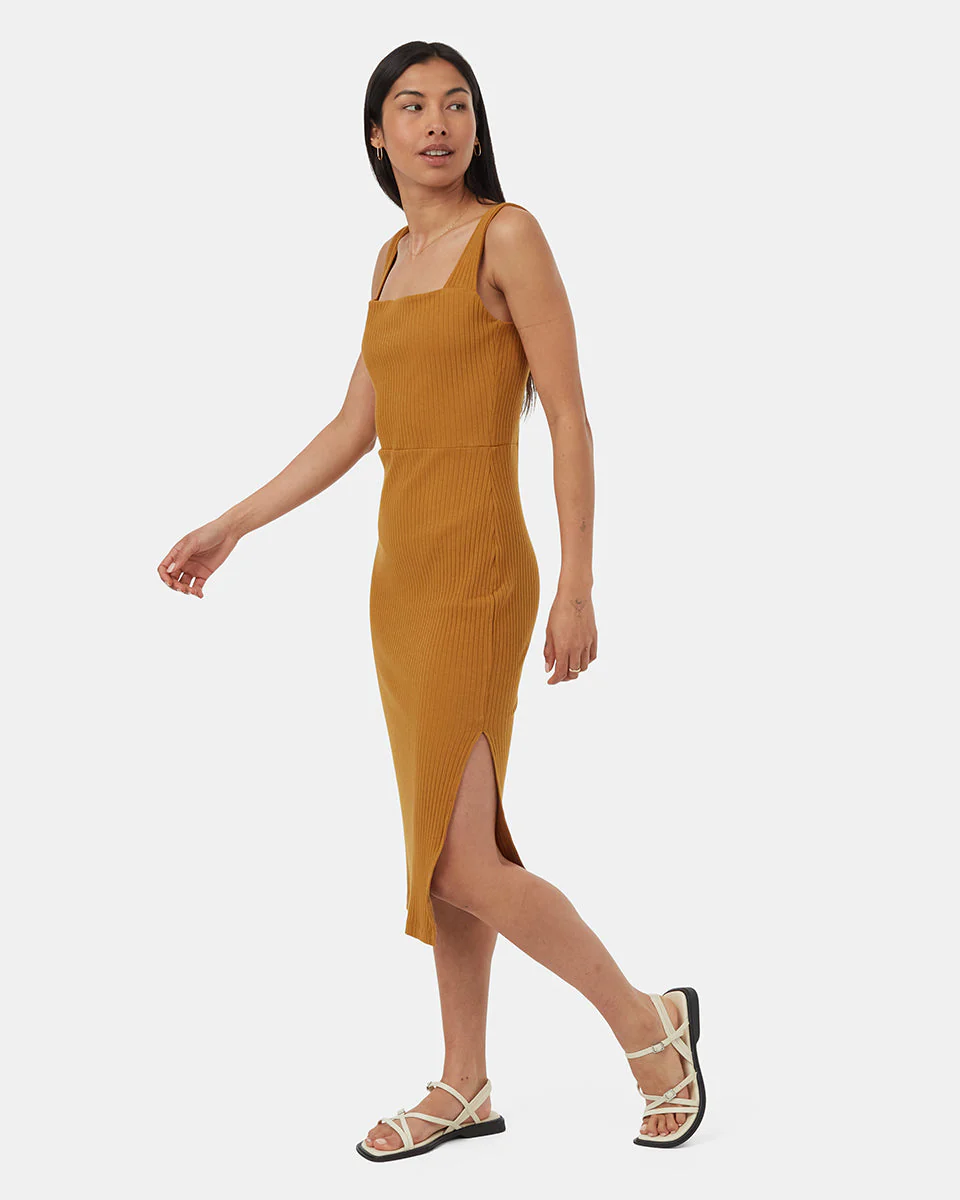 Rib Square Neck Dress - Image 6