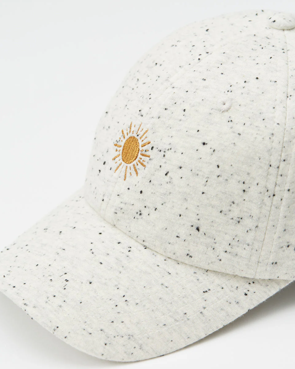Sun Embroidery Fleck Jersey Peak Hat - Image 3