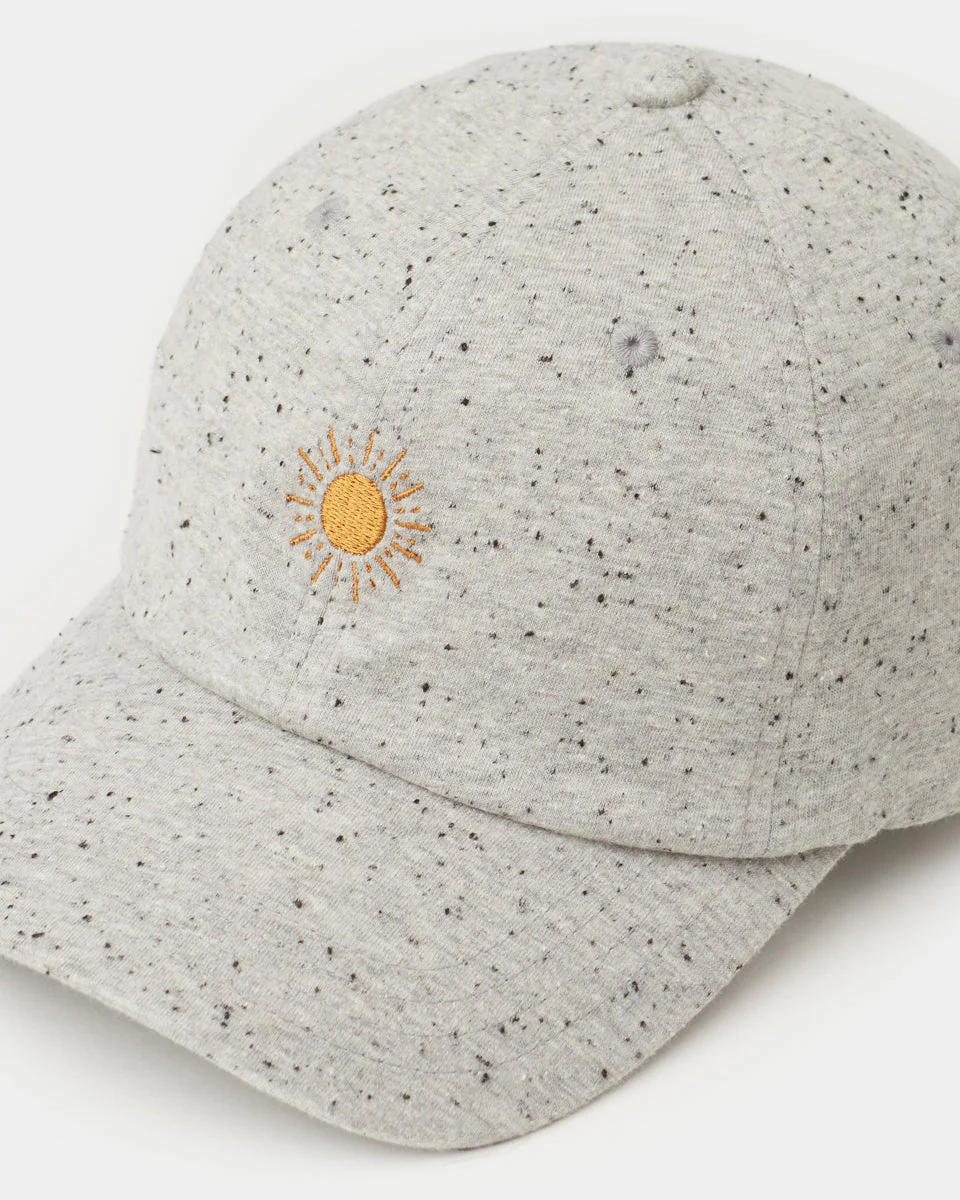 Sun Embroidery Fleck Jersey Peak Hat - Image 3