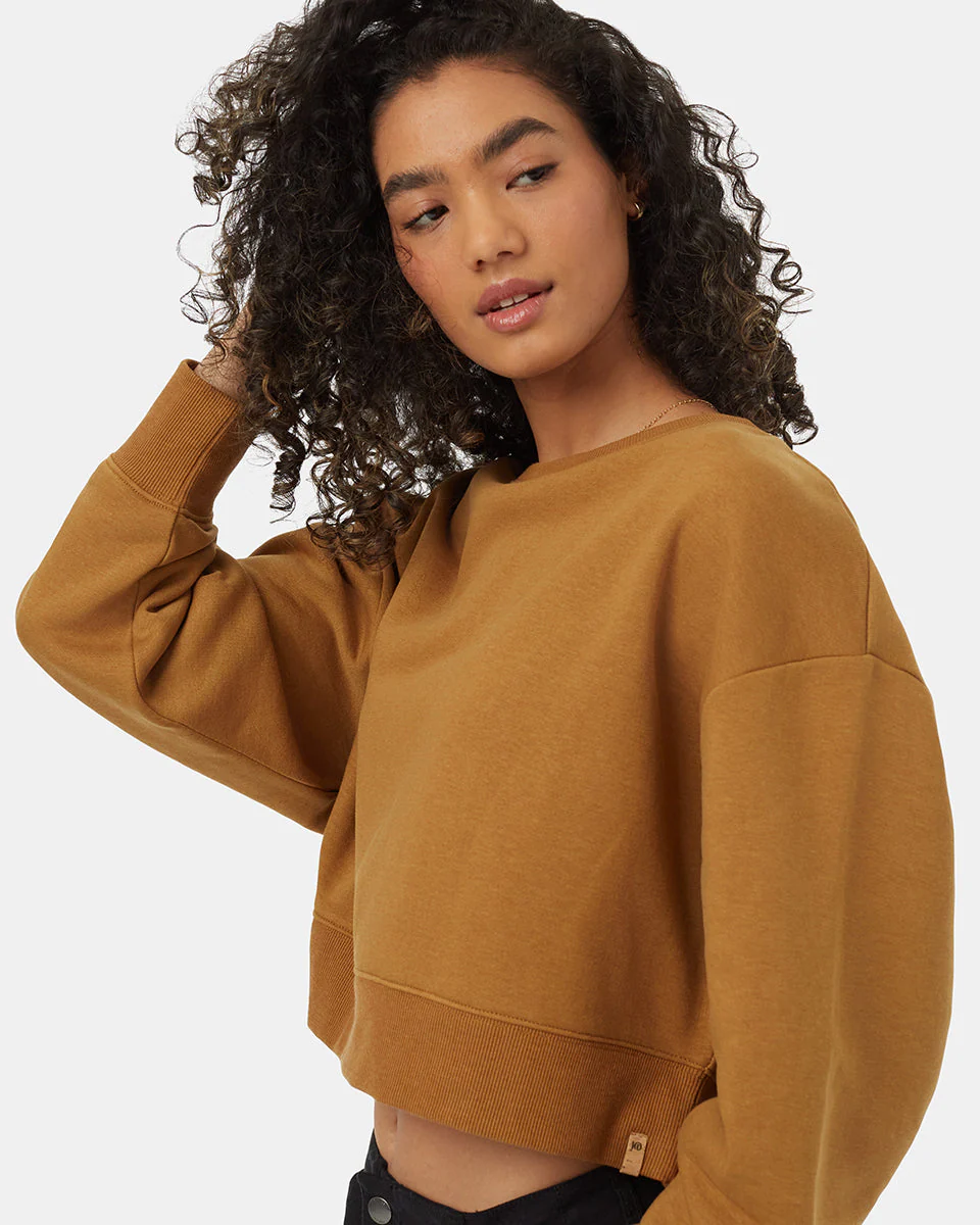 TreeFleece Oversized Cropped Crew - Image 4