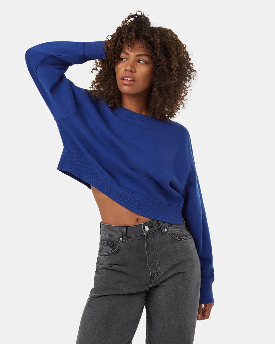 TreeFleece Oversized Cropped Crew - Image 2