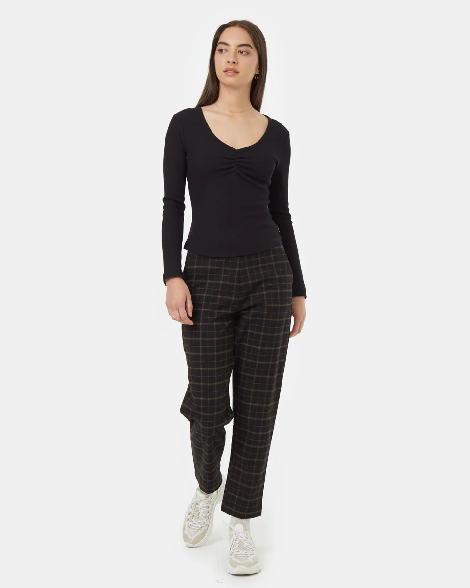 Treewaffle Ruched V-Neck Top - Image 2