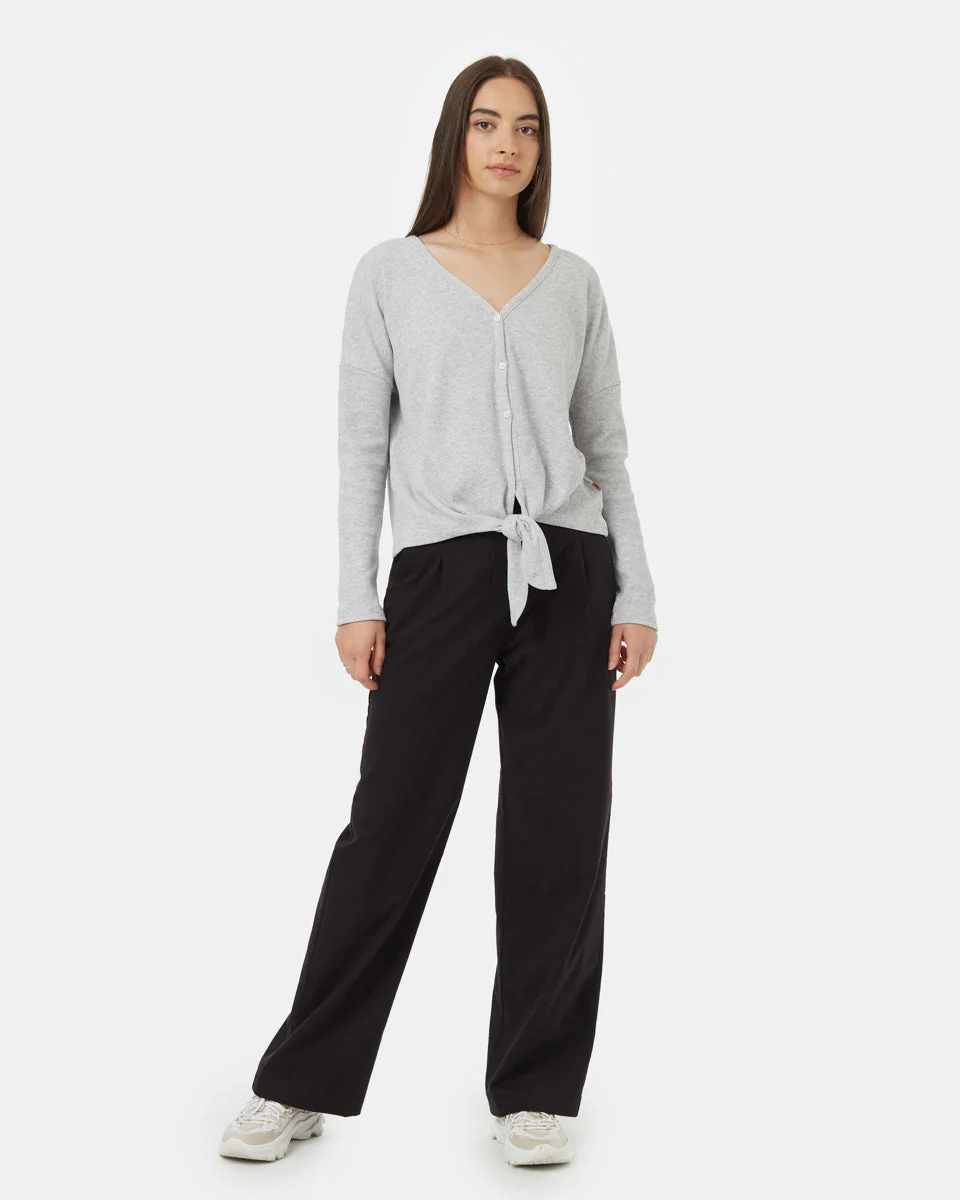 Treewaffle Tie Front Top - Image 2