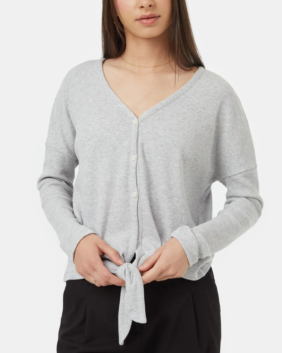 Treewaffle Tie Front Top - Image 5