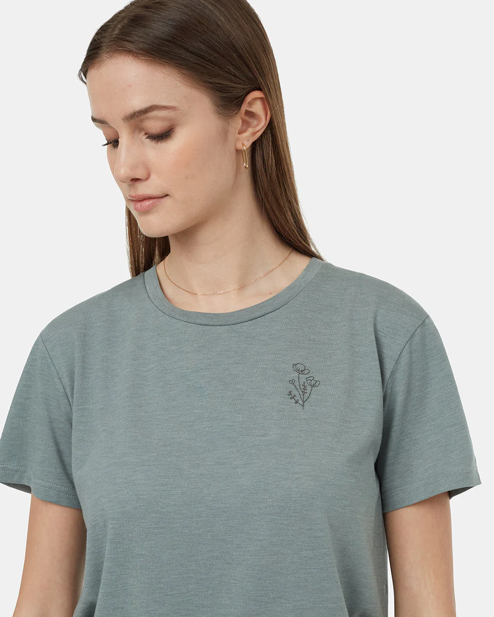 Wildflower Embroidery T-Shirt - Image 4