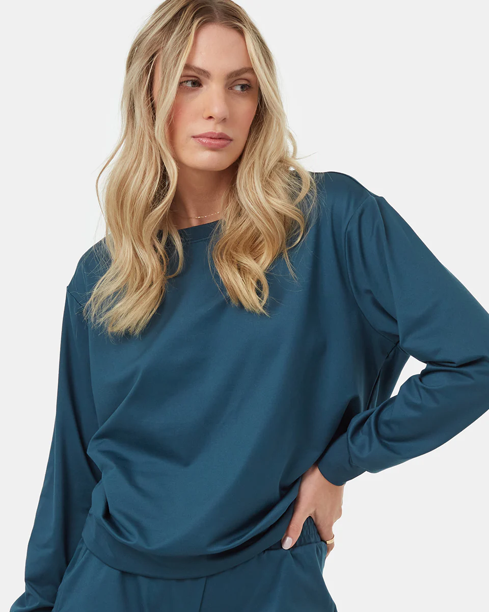Active Soft Knit Open Back Crew - Image 4