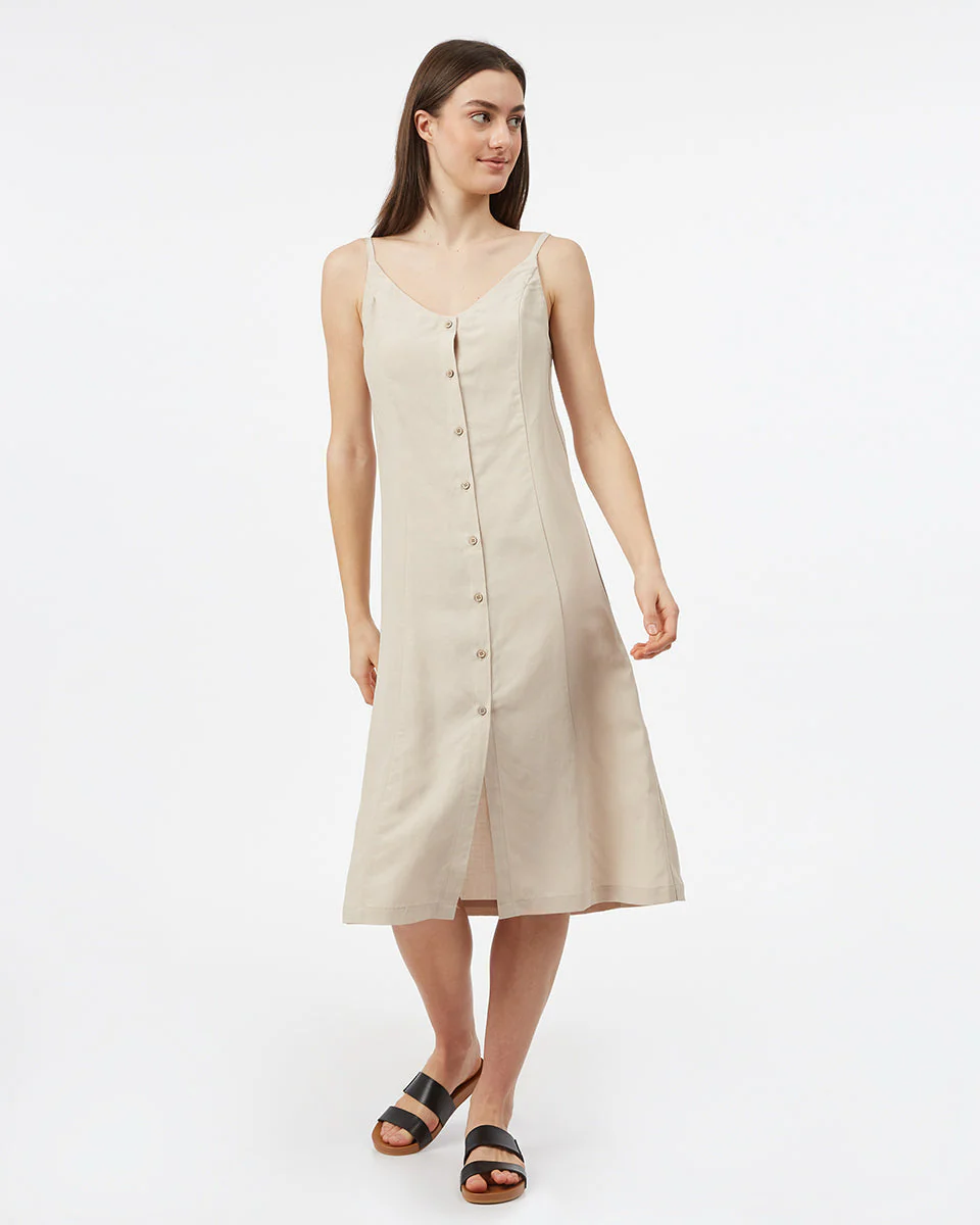 Button Front Linen Dress - Image 2
