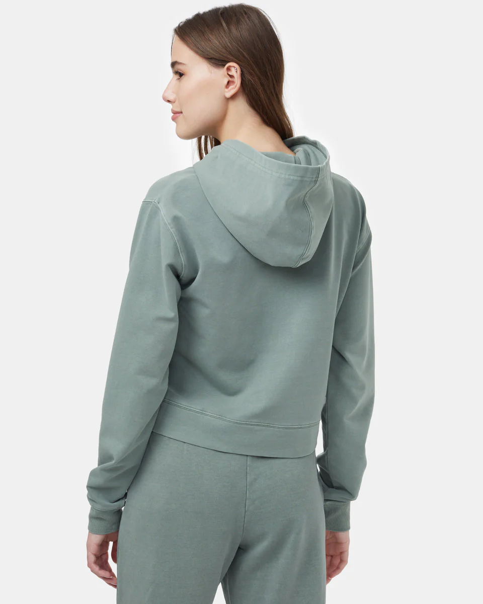 French Terry Cropped Hoodie - Image 2