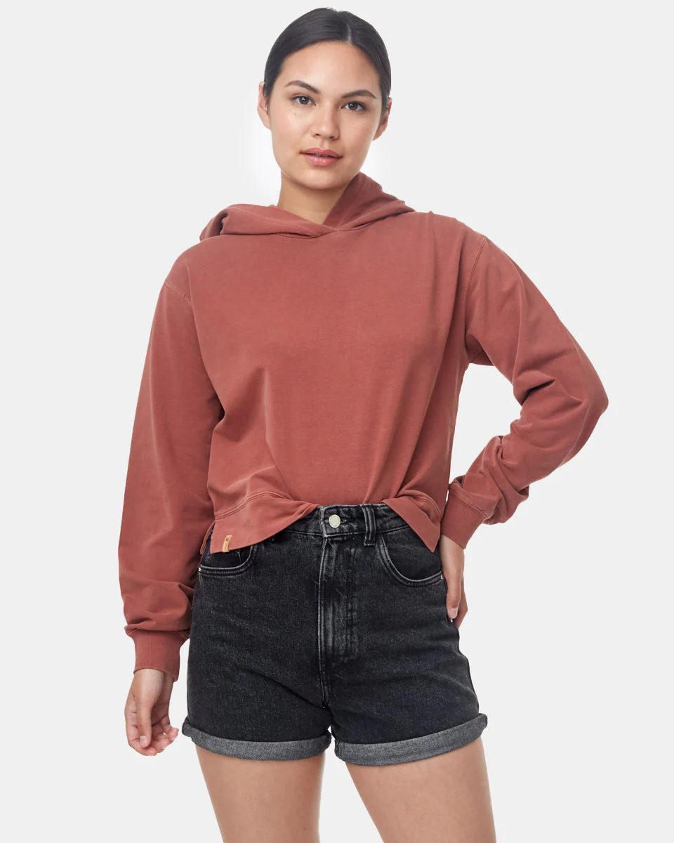 French Terry Cropped Hoodie - Image 2