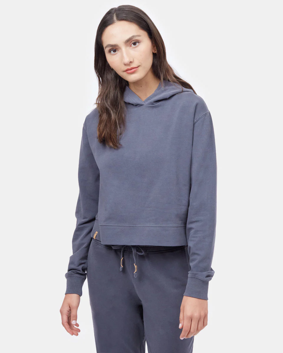 French Terry Cropped Hoodie - Image 2