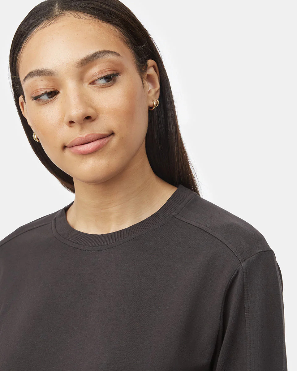 French Terry Long Sleeve Crew Dress - Image 4