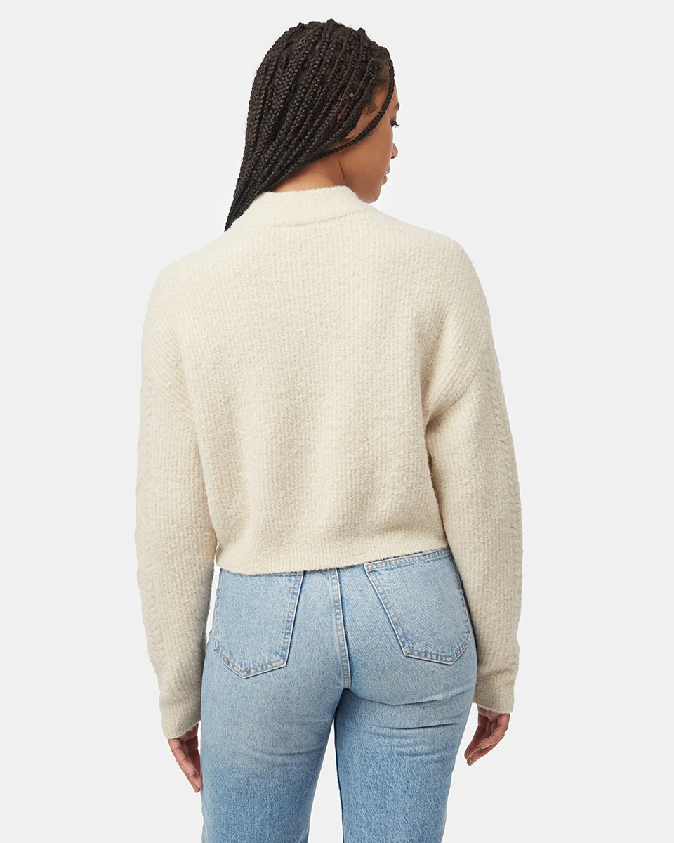 Highline Fuzzy Cable Sleeve Sweater - Image 3
