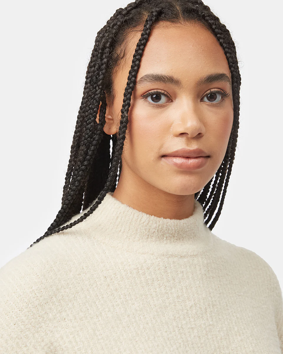 Highline Fuzzy Cable Sleeve Sweater - Image 4