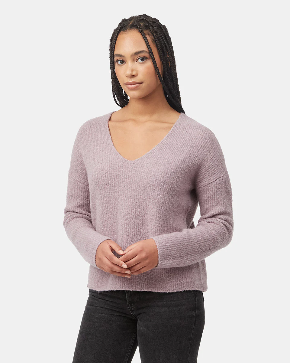 Highline Fuzzy V-Neck Sweater - Image 2